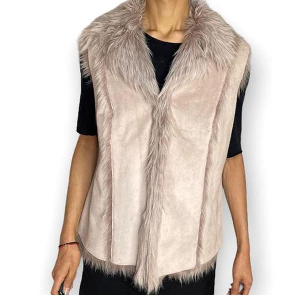 vintage faux fur vest - Picture 1 of 4